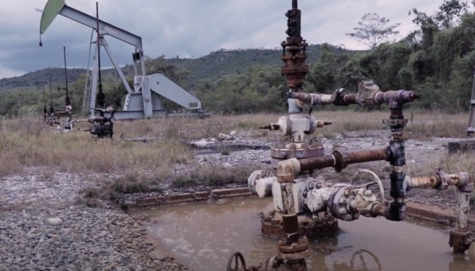 Pozo de explotación de fracking en Puebla