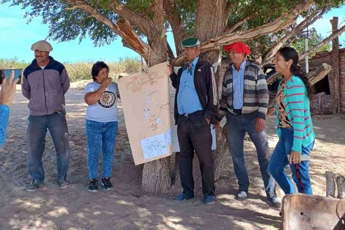 Taller mapeo Cuerpo territorio en La Pampa.