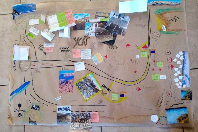 Taller mapeo Cuerpo territorio en Rio Turbio.