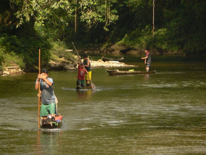 Los ríos son los medios de transporte y una de las principales fuentes de alimento protéeco de los chachi. Foto: Obtenida por Mongabay